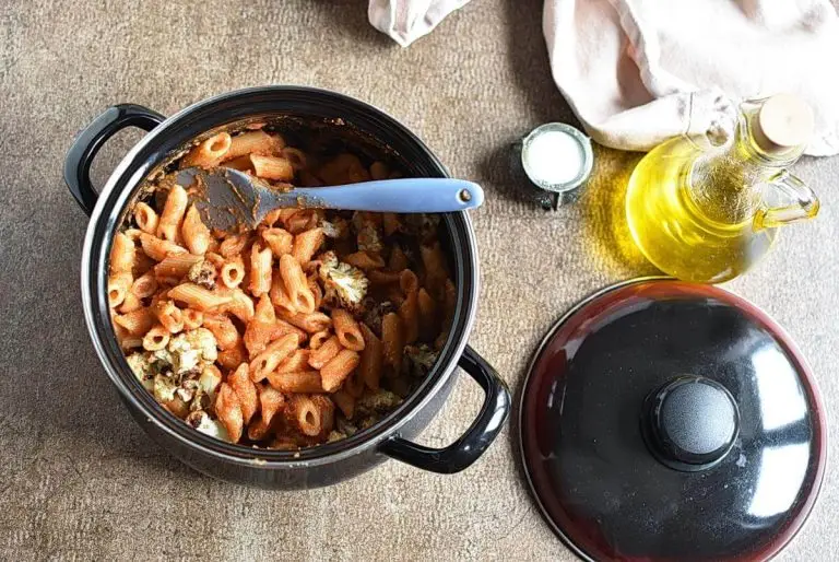 Step 6 - Red Pepper Pasta with Roasted Cauliflower