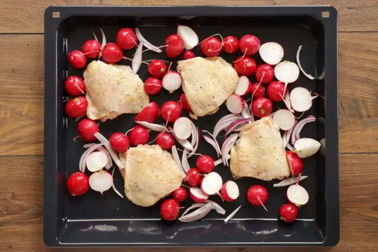 Step 4 - Roasted Chicken Thighs & Radishes