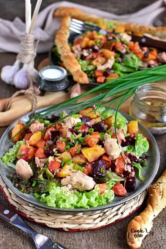 Salmon & Roasted Vegetable Salad