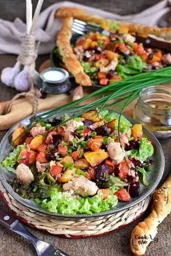 Salmon & Roasted Vegetable Salad