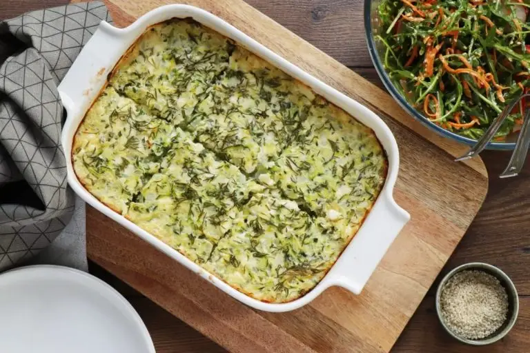 Step 9 - Zucchini Casserole with Spring Salad