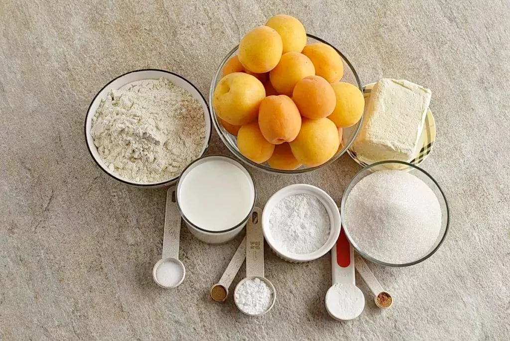 Ingredients for Fresh Apricot Cobbler