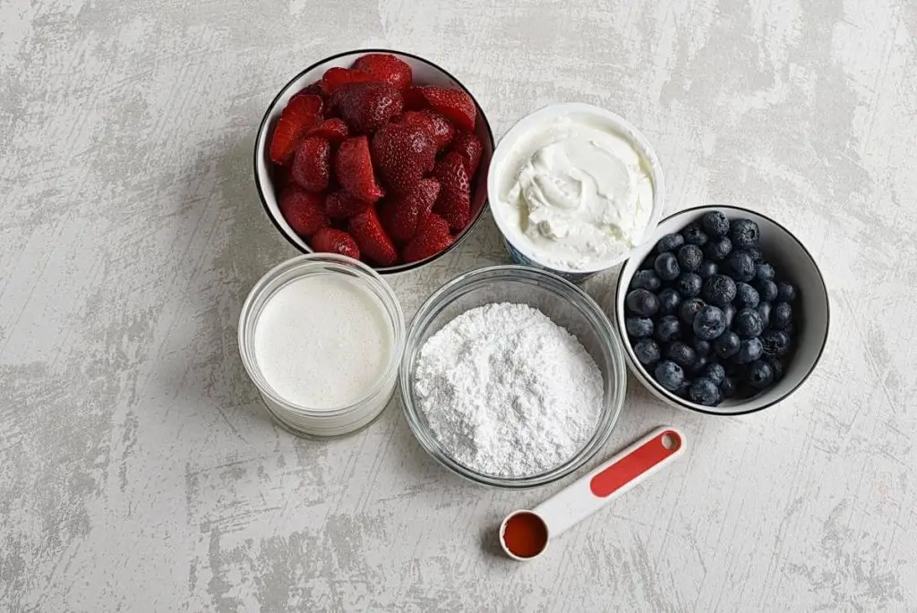 Ingredients for Berry Cheesecake Salad