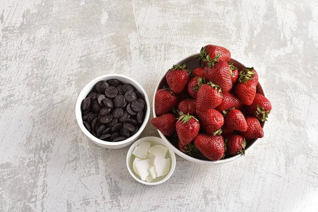 Ingredients for Chocolate Covered Strawberries