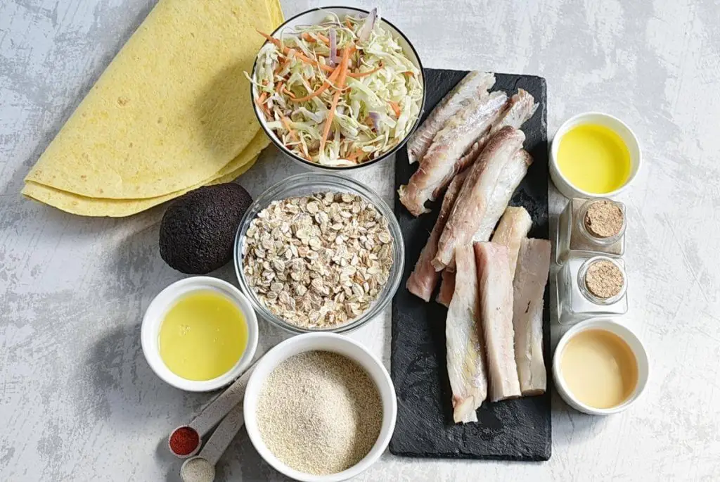 Ingredients for Crispy Baked Fish Tacos
