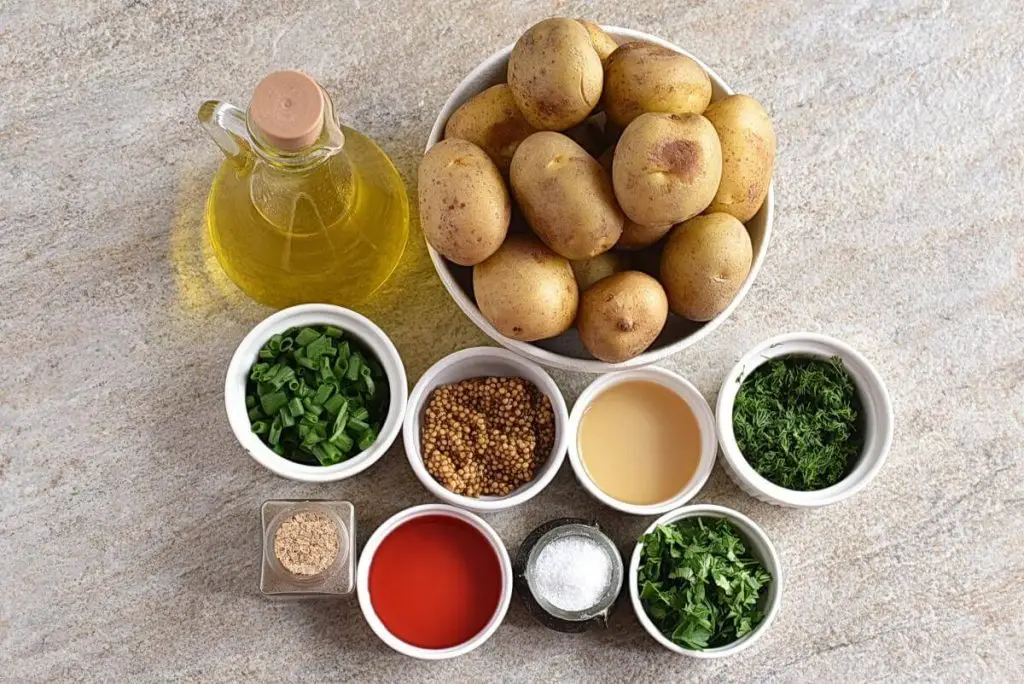 Ingredients for French-Style Potato Salad