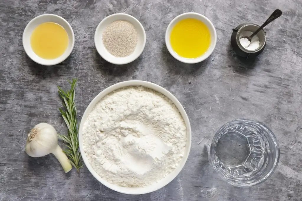 Ingredients for Garlic Rosemary Bread