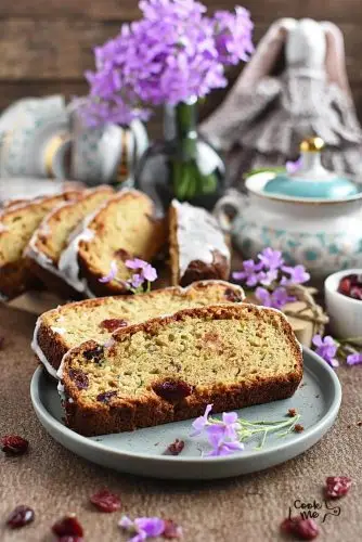 Glazed Zucchini Bread with Dried Cranberries