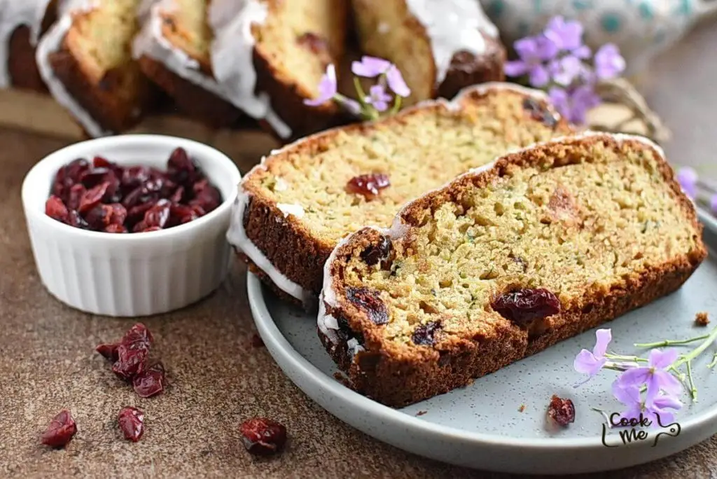 Glazed Zucchini Bread with Dried Cranberries