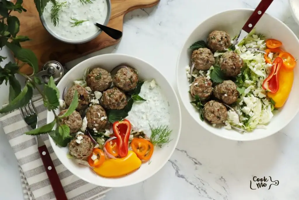 Greek Meatballs with Tzatziki Sauce