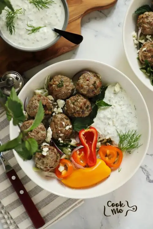 Greek Meatballs with Tzatziki Sauce