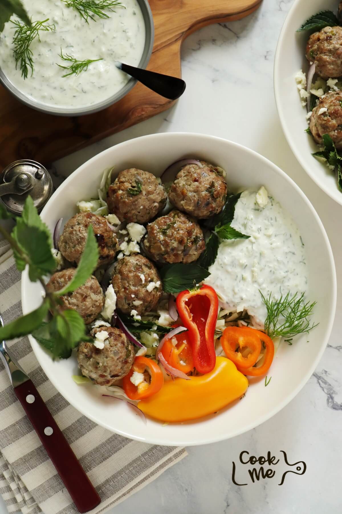 Greek Meatballs with Tzatziki Sauce Recipe - COOK.ME