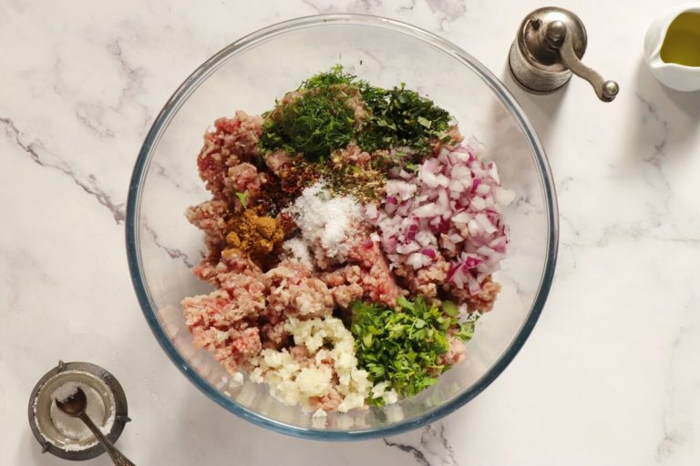 Step 2 - Greek Meatballs with Tzatziki Sauce