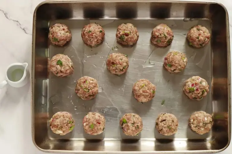 Step 3 - Greek Meatballs with Tzatziki Sauce
