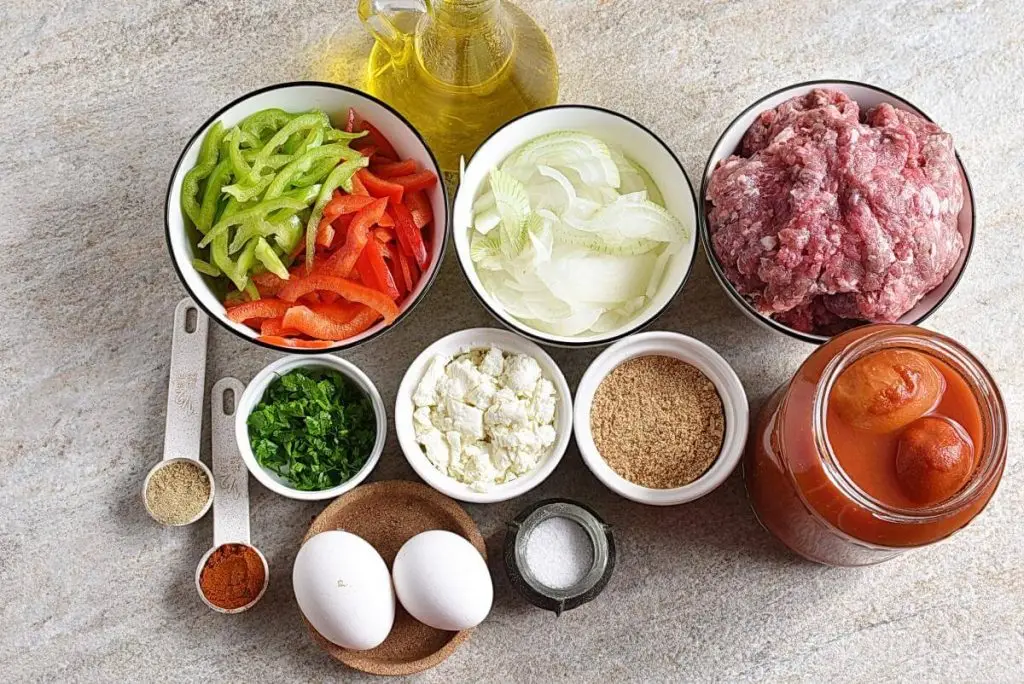 Ingredients for Meatball Shakshuka