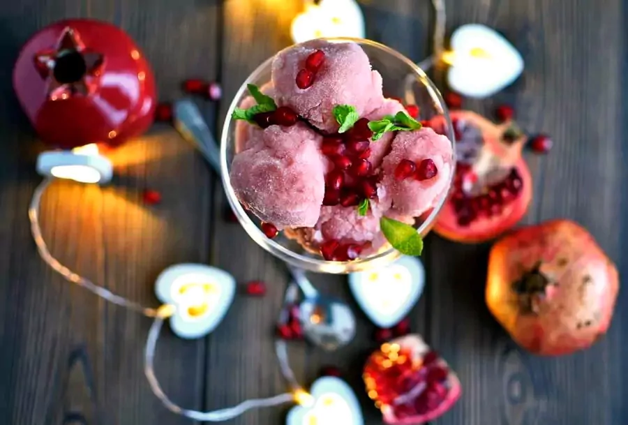 How to serve Pomegranate Champagne Sorbet