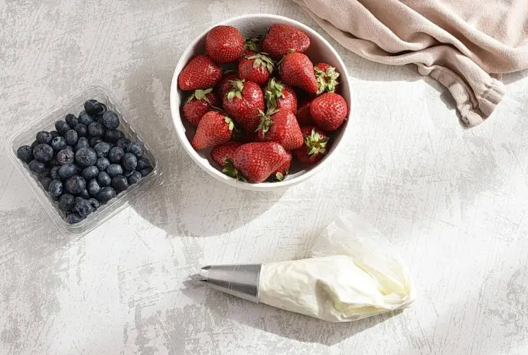 Step 1 - Red White and Blue Cheesecake Stuffed Strawberries