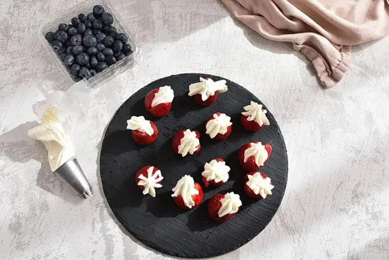 Step 3 - Red White and Blue Cheesecake Stuffed Strawberries