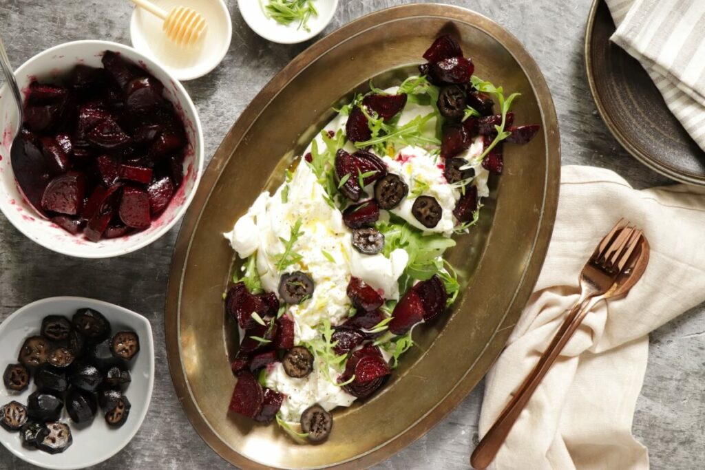 How to serve Roasted Beet and Burrata Salad