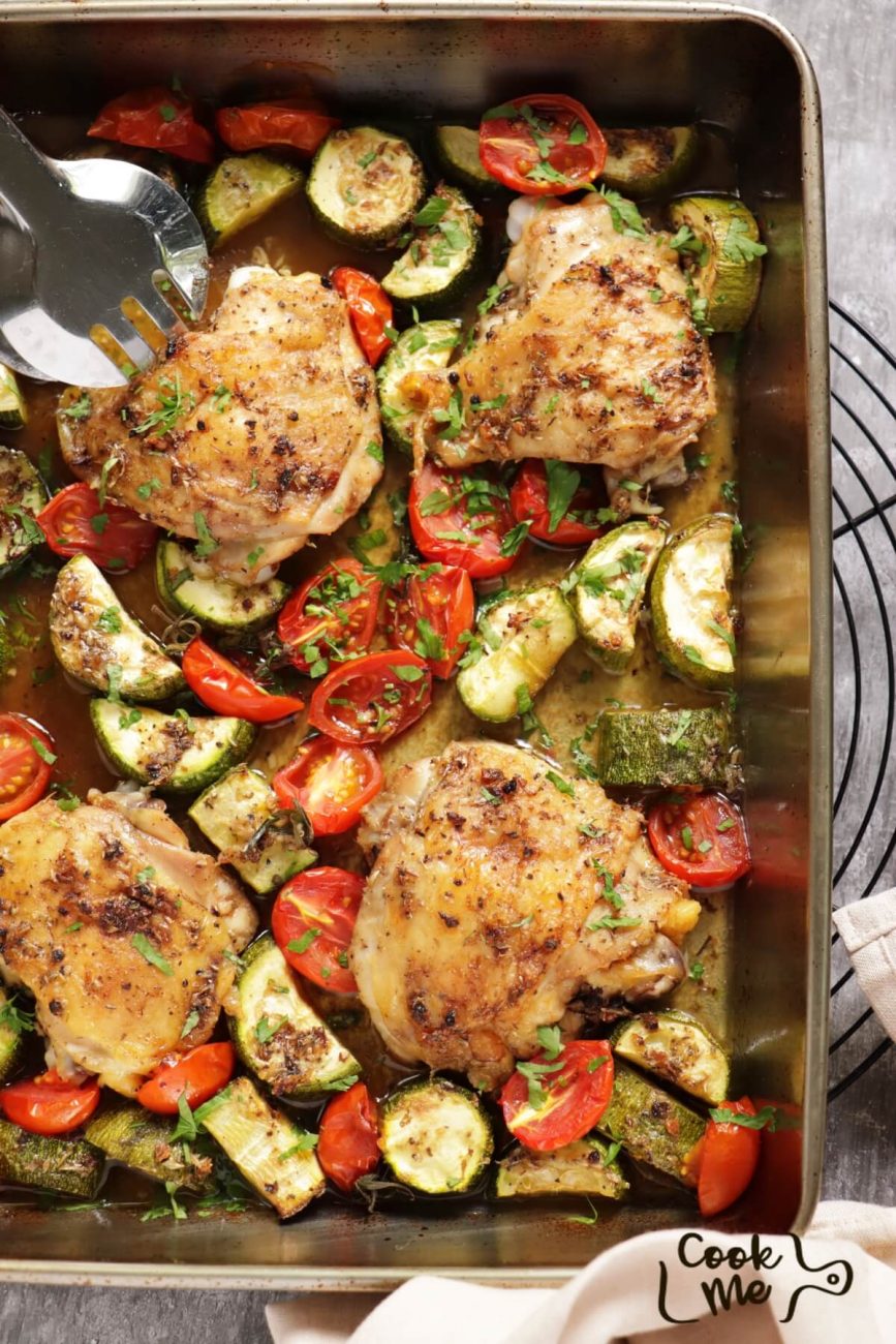 Sheet Pan Chicken with Zucchini and Tomatoes Recipe Cook.me Recipes