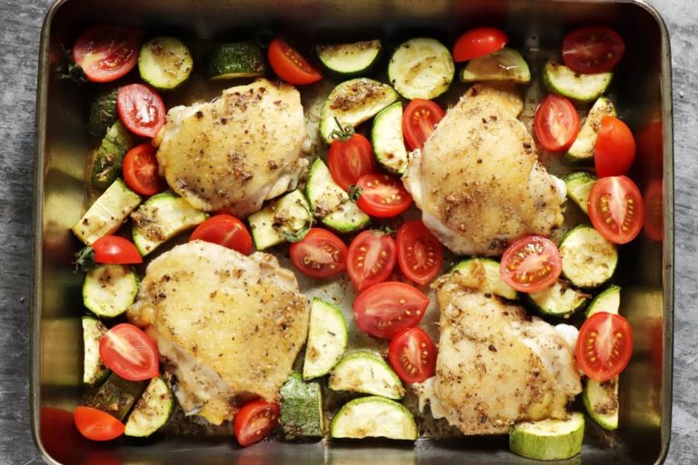 Step 6 - Sheet Pan Chicken with Zucchini and Tomatoes