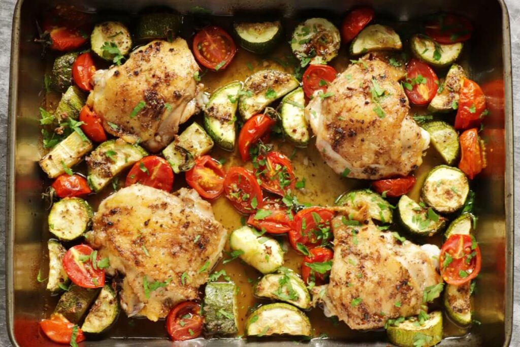 Sheet Pan Chicken with Zucchini and Tomatoes recipe - step 7