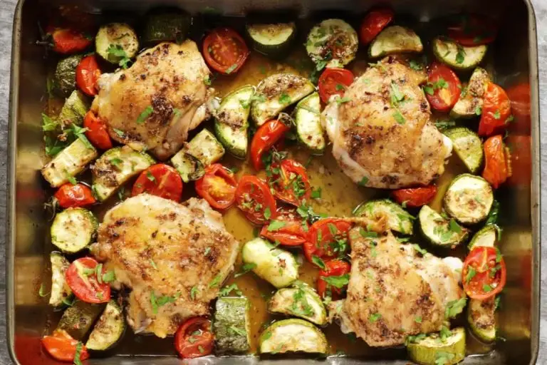 Step 7 - Sheet Pan Chicken with Zucchini and Tomatoes