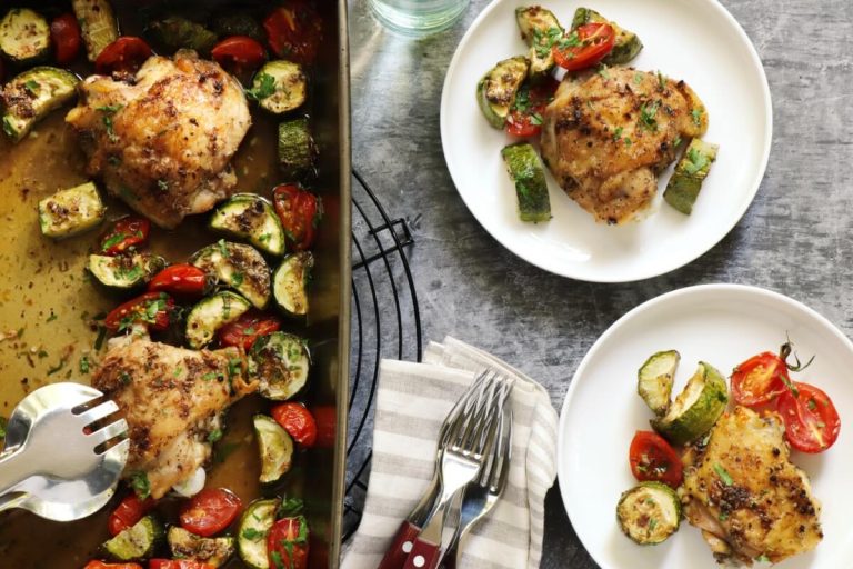 Step 8 - Sheet Pan Chicken with Zucchini and Tomatoes
