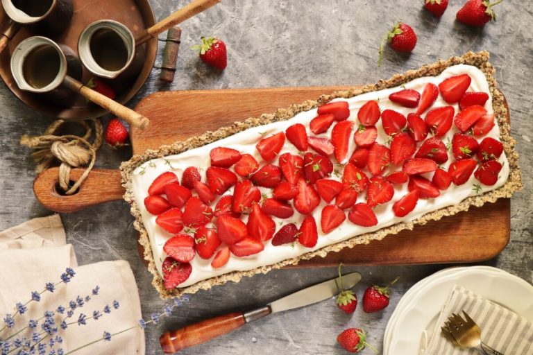Step 7 - Skinny No-Bake Strawberry Cheesecake Tart