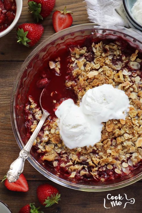 Strawberry Bourbon Crisp