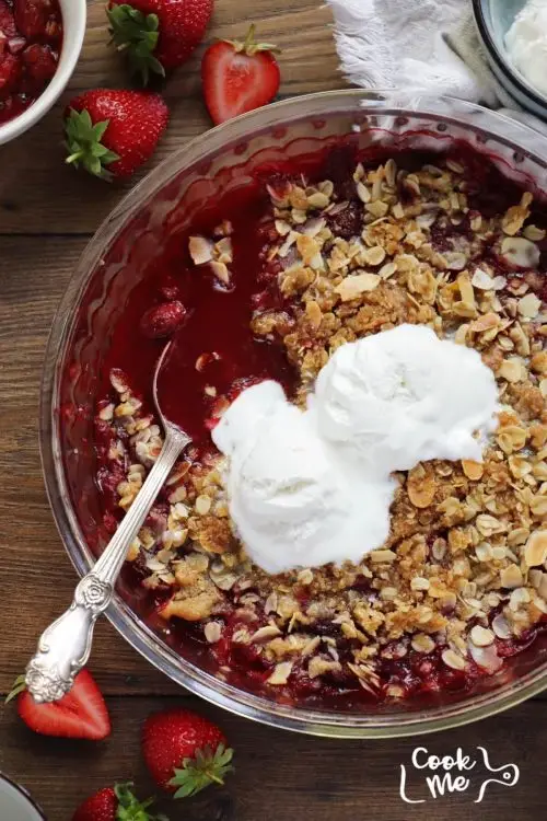 Strawberry Bourbon Crisp