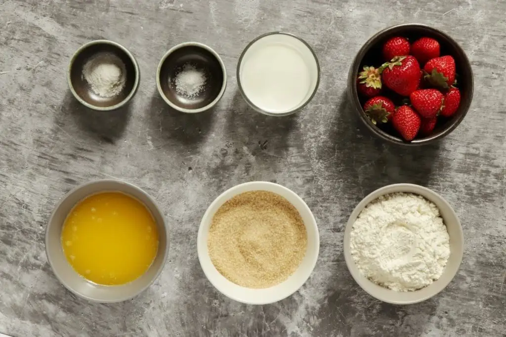 Ingredients for Strawberry Spoon Cake