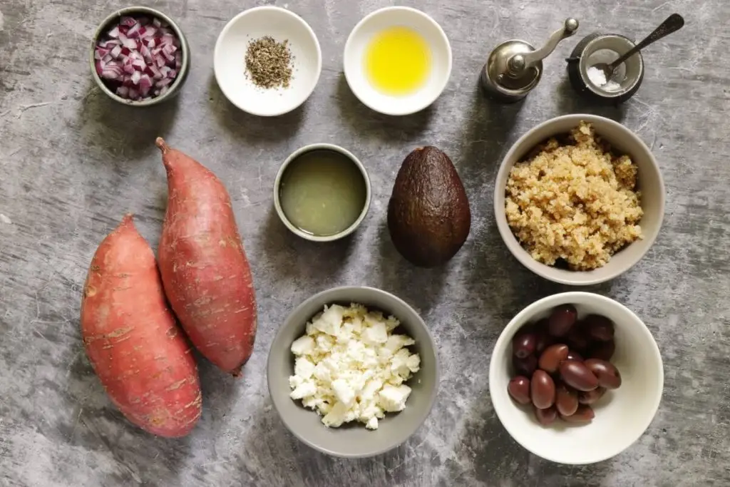 Ingredients for Summer Stuffed Sweet Potatoes