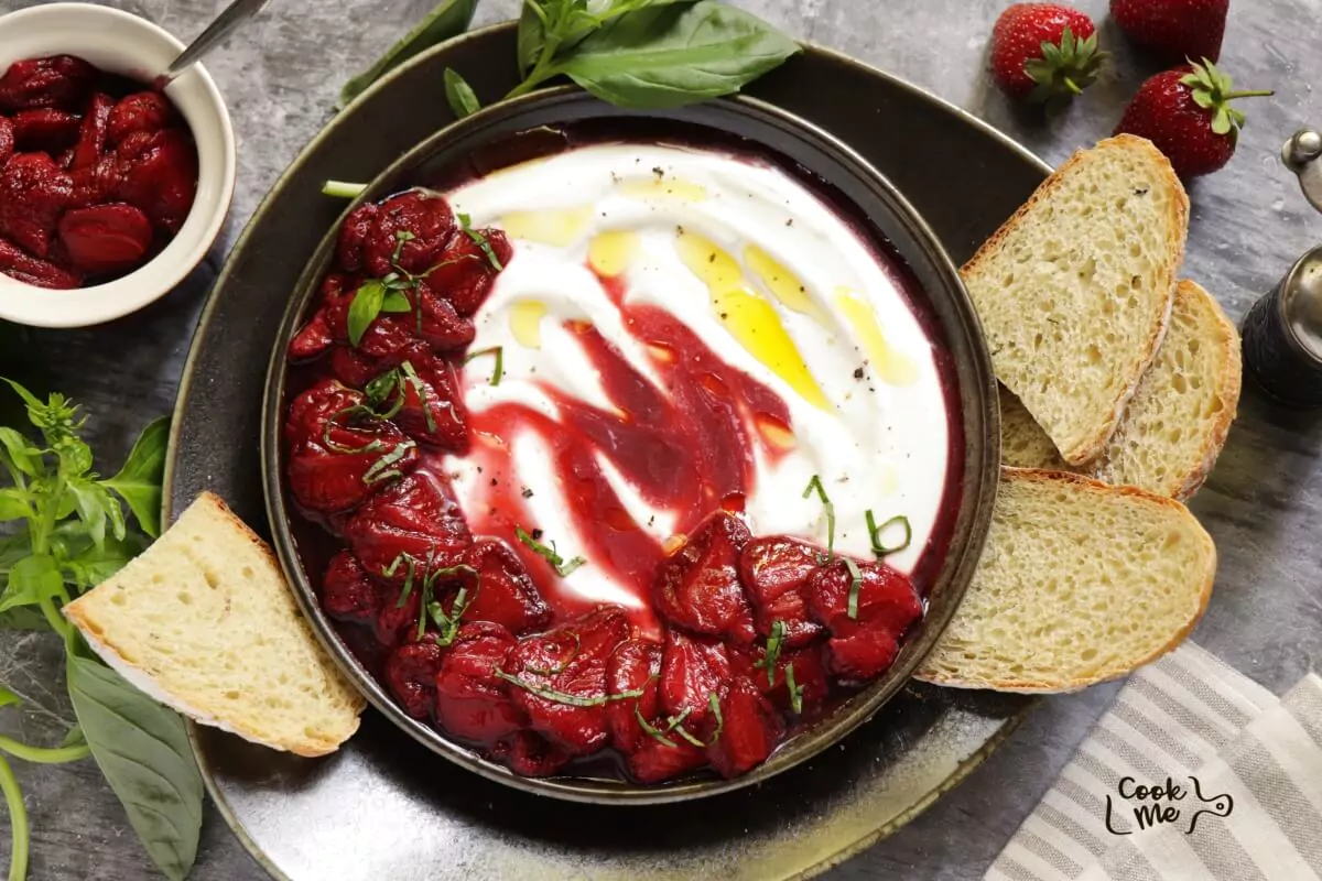 Whipped Feta Dip with Roasted Strawberries