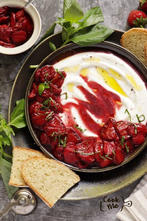 Whipped Feta Dip with Roasted Strawberries