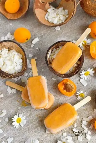 Apricot Coconut Popsicles