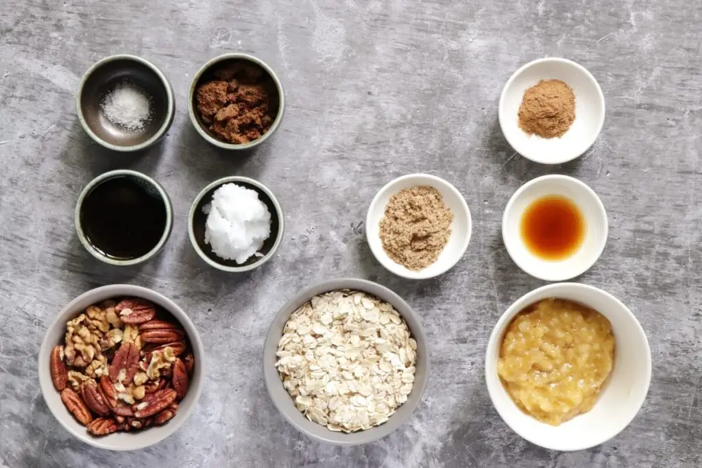 Ingredients for Banana Bread Granola