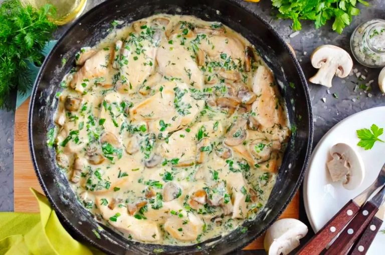 Step 6 - Creamy Herb Mushroom Chicken