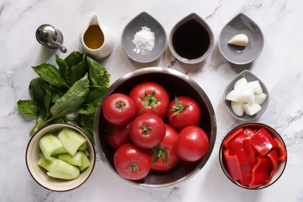 Ingredients for Gluten Free Gazpacho