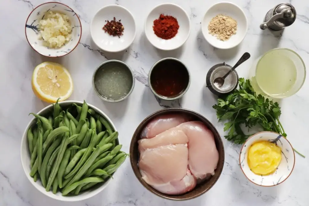 Ingredients for Lemon Garlic Butter Chicken