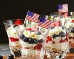 Red, White and Blue, No-Bake Cheesecake Trifle