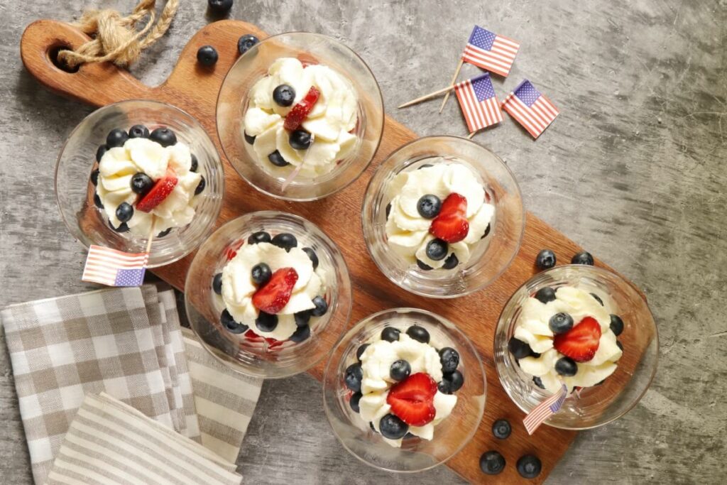 How to serve Red, White and Blue, No-Bake Cheesecake Trifle