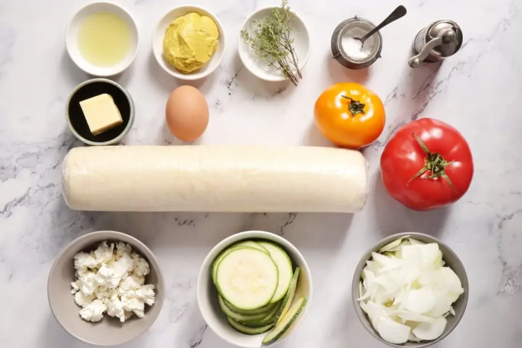 Ingredients for Tomato Zucchini Galette