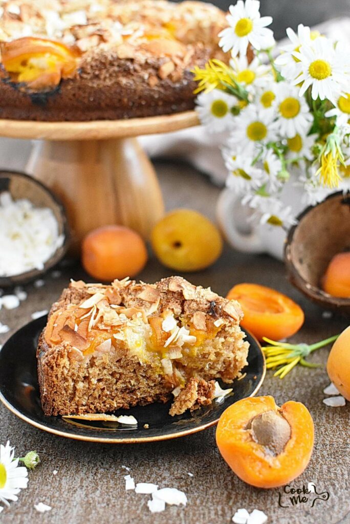 Vegan Apricot Cake with Coconut