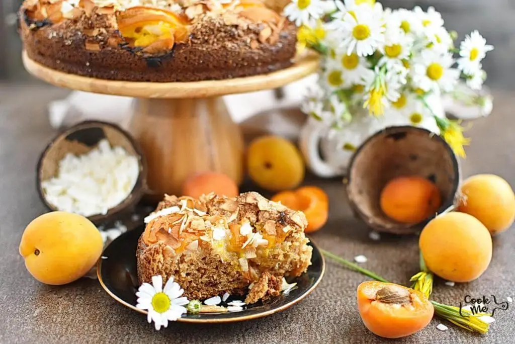 Vegan Apricot Cake with Coconut