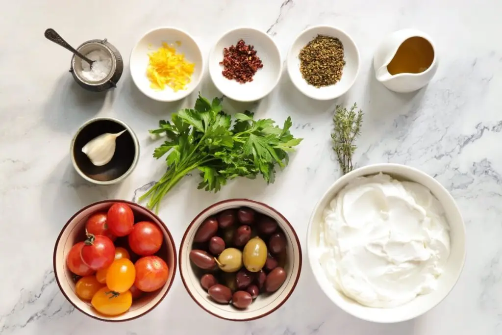 Ingredients for Whipped Labneh Dip