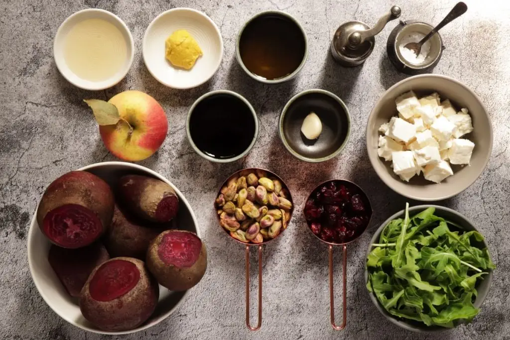Ingredients for Beet Salad with Balsamic Dressing