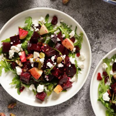 Beet Salad with Balsamic Dressing Recipe-Summer Beet Salad-Beet Salad with Arugula and Balsamic Vinaigrette
