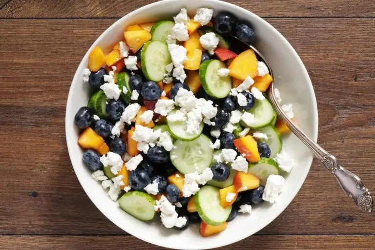Step 1 - Blueberry Peach Feta Salad