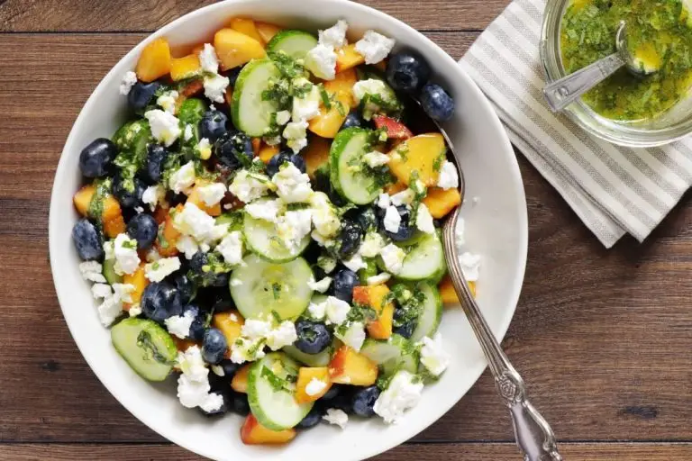 Step 3 - Blueberry Peach Feta Salad